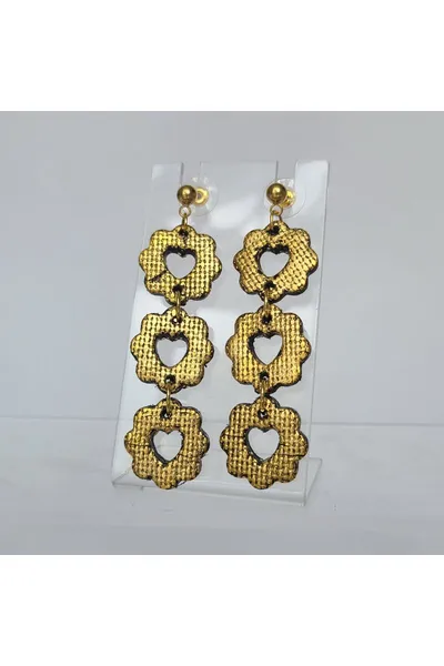 Trio de Flores Doradas