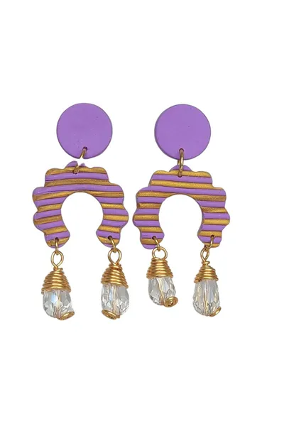 Herradura Morada Líneas Doradas