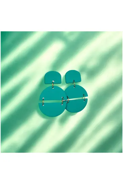 Circulo Dividido Verde Agua Marina