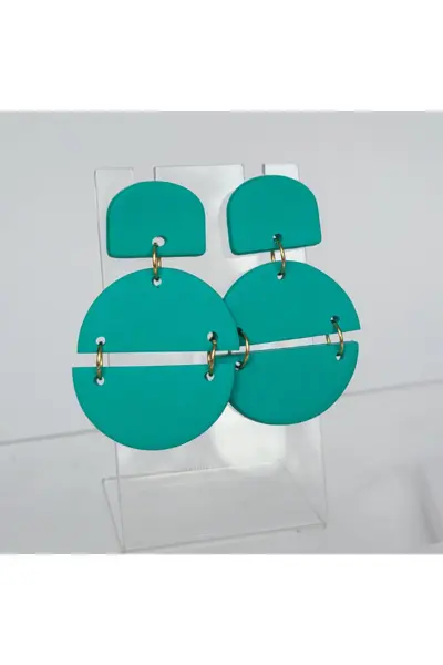 Circulo Dividido Verde Agua Marina