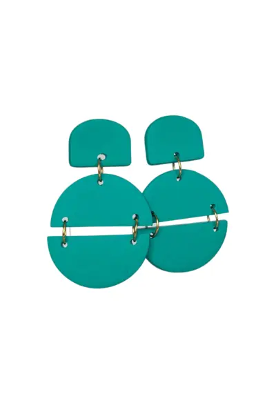 Circulo Dividido Verde Agua Marina