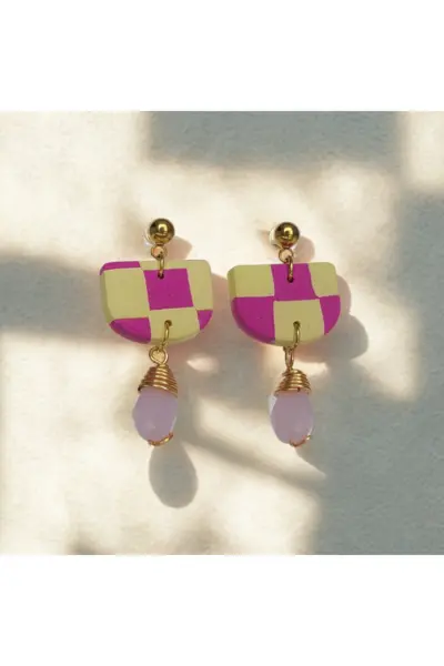 Cuadros Fucsia y Amarillo