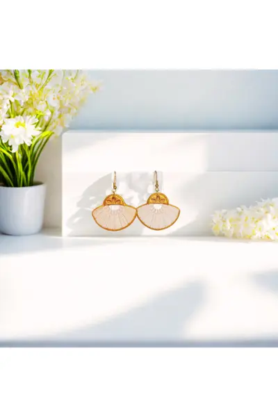 Macramé Abanico Blanco