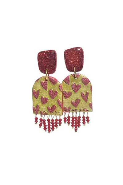 Corazones Rojos con Dorado