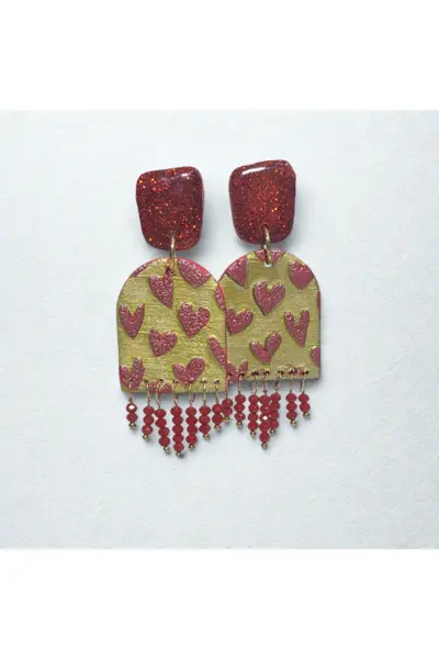 Corazones Rojos con Dorado