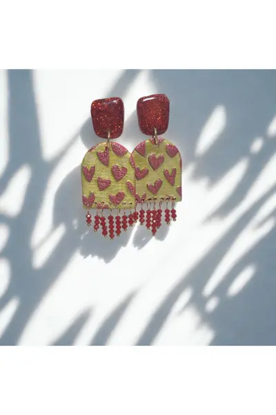 Corazones Rojos con Dorado