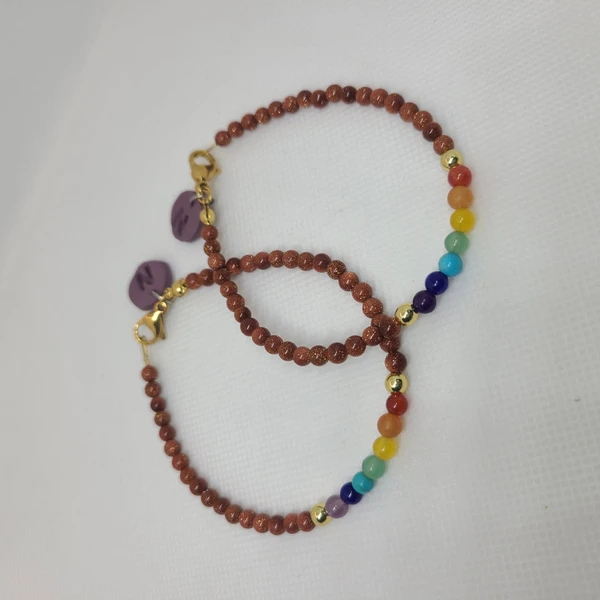 Pareja Lluvia de Oro y Cuarzos 7 Chakras 4