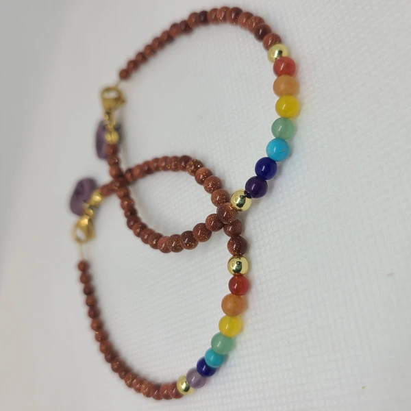 Pareja Lluvia de Oro y Cuarzos 7 Chakras 4