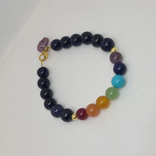 lluvia de plata y cuarzos de 7 chakras