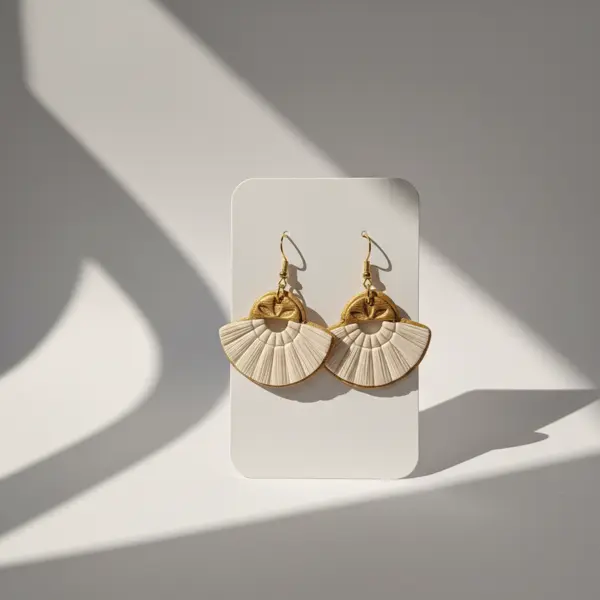 Macramé Abanico Blanco