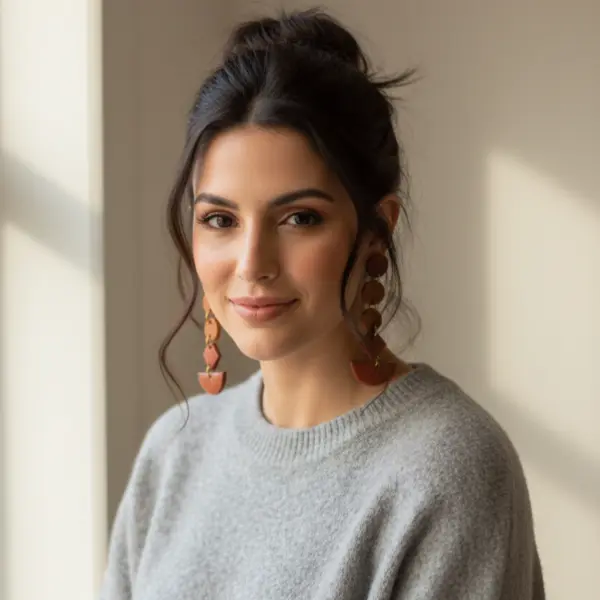 geométrico ocre largos