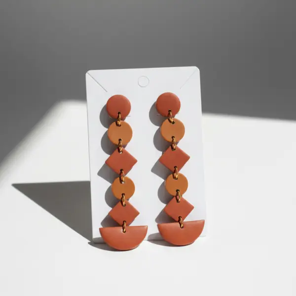 geométrico ocre largos